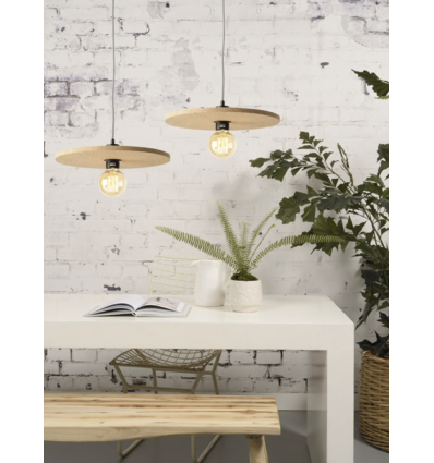 Hanging lamp cork Algarve d.brown