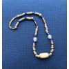 Collier ancien perles de verre et céramiques