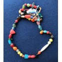 Collier multicolore perles de verre Népal