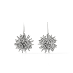 N1 Acier Boucles d'Oreilles de La Mollla, fabriquées à la main, en Italie et en France, chaque objet, chaque bijou de La Mollla