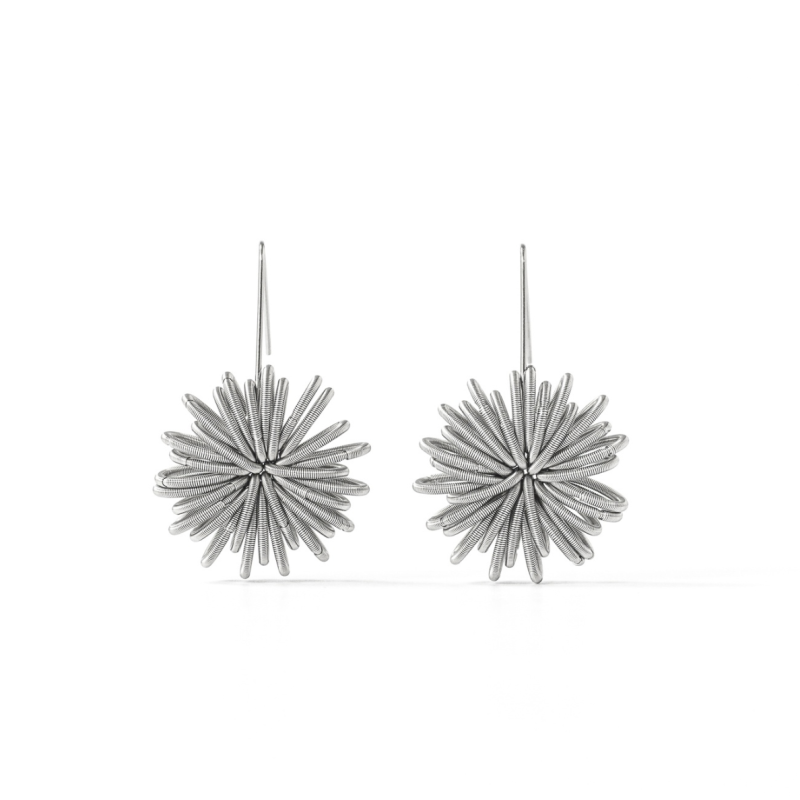 N1 Acier Boucles d'Oreilles de La Mollla, fabriquées à la main, en Italie et en France, chaque objet, chaque bijou de La Mollla