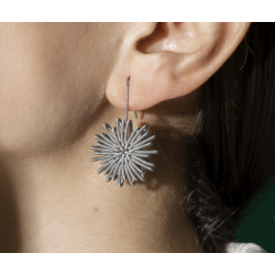 N1 Acier Boucles d'Oreilles de La Mollla, fabriquées à la main, en Italie et en France, chaque objet, chaque bijou de La Mollla