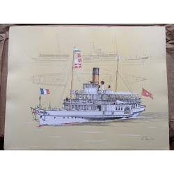 Montreux lithographie Uli Colombi, tirage à 150 expl.