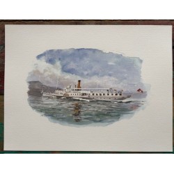 Bateaux vapeur du Léman / série de 4 tirages