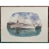 Bateaux vapeur du Léman / série de 4 tirages