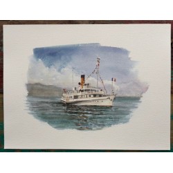 Bateaux vapeur du Léman / série de 4 tirages