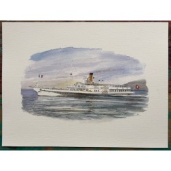 Bateaux vapeur du Léman / série de 4 tirages