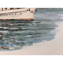 Bateaux vapeur du Léman / série de 4 tirages