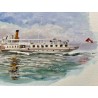 Bateaux vapeur du Léman / série de 4 tirages