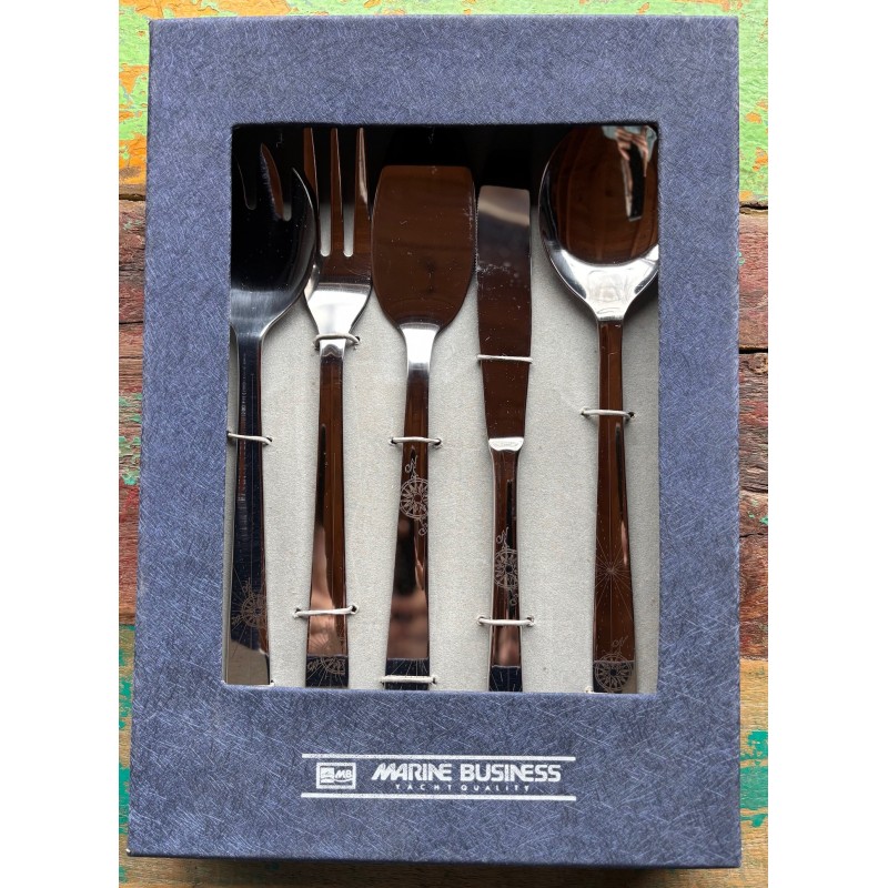 Set / 5 couverts de service inox