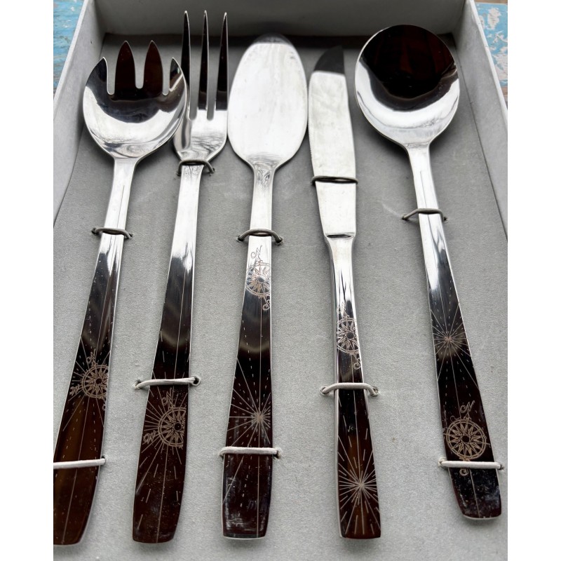 Set / 5 couverts de service inox