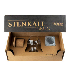 Stenkall Brun Kühler Täljsten : Mit seinen drei natürlichen Bestandteilen Speckstein, Glas und Kork verbindet dieser Kühler.