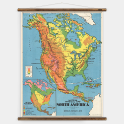 North America Wall Map Erstwhile