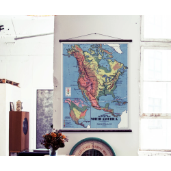North America Wall Map Erstwhile Vintage style