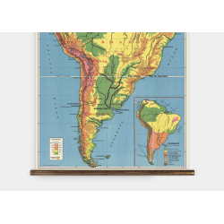 Détail South America Wall Map Erstwhile