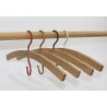 Cintre bois crochet métal brossé