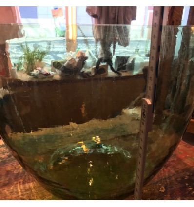 DAME JEANNE RECYCLEE VASE à ORCHIDEES