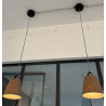Lampe suspension copeaux